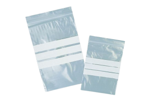 Sachet zip bande blanche