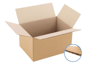 Caisse carton simple cannelure